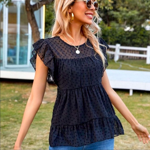 SWISS DOT BLOUSE - Picture 3 of 4